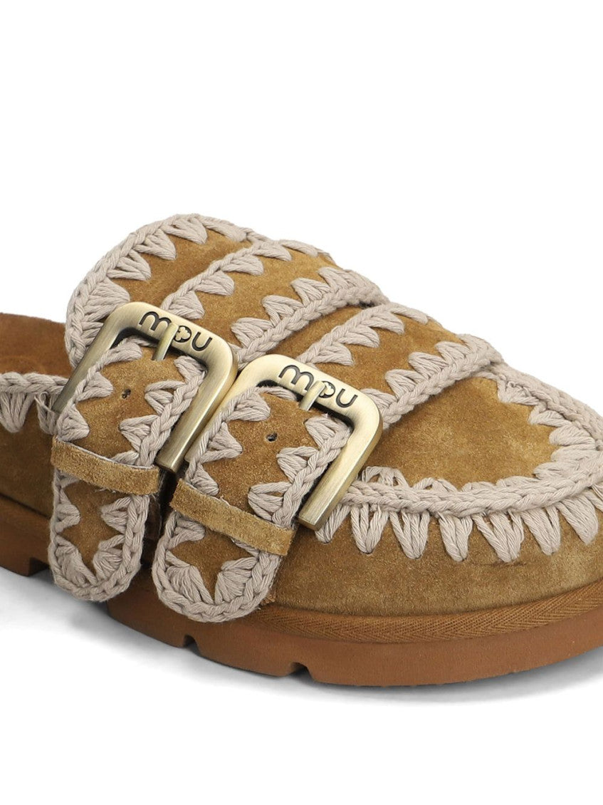 Brown Braided Mules 4