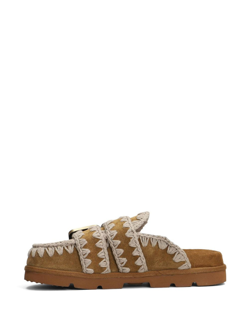 Brown Braided Mules 5
