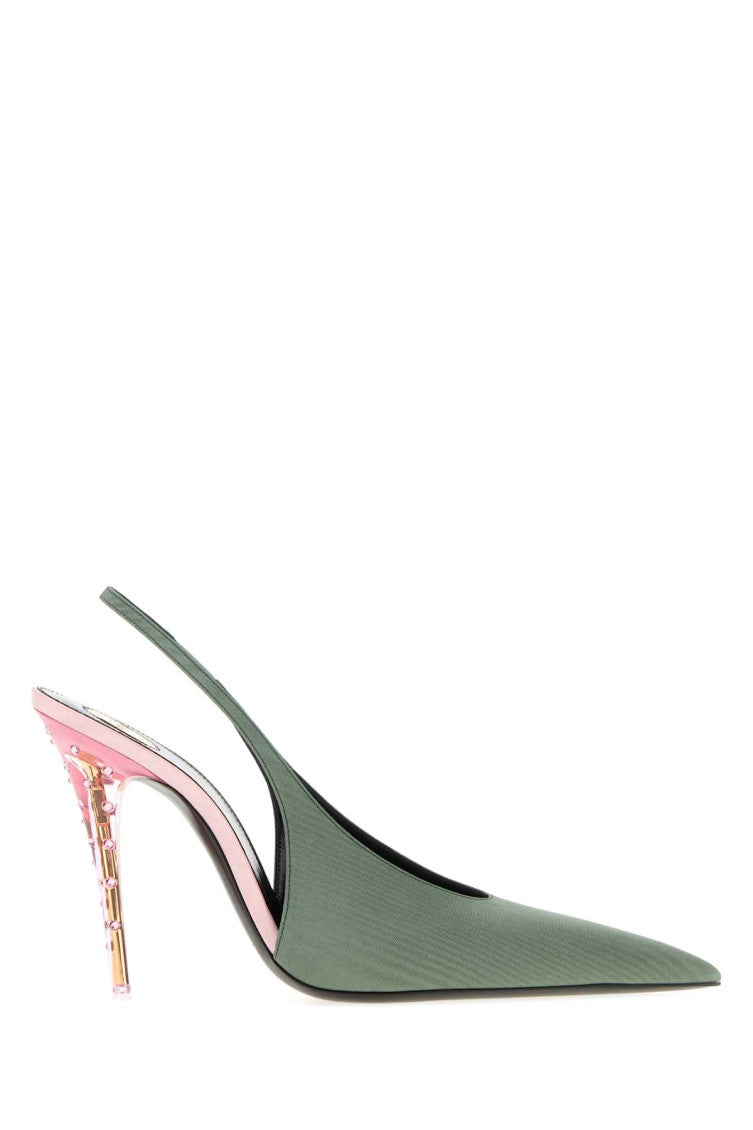 Green Slingback Pumps 1