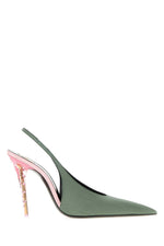 Green Slingback Pumps 1