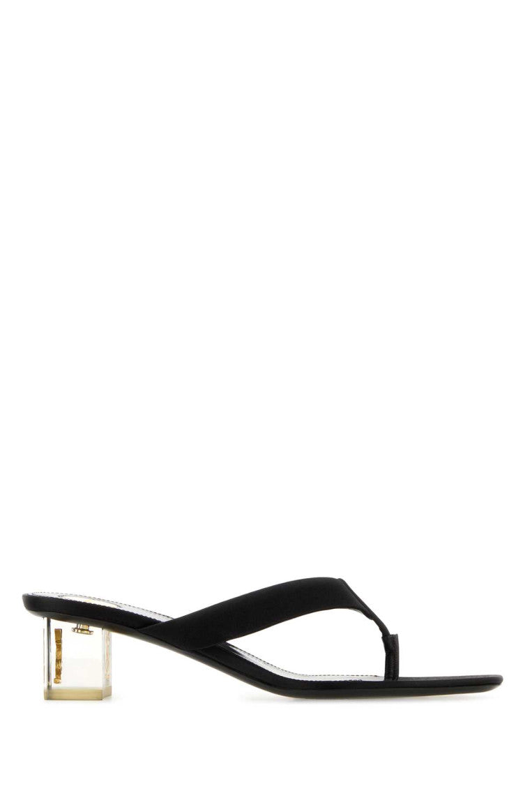 Black Slip On Mules 1