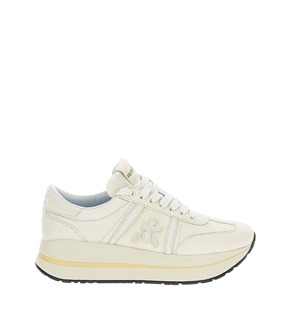White Lace-up Sneakers 1