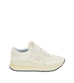 White Lace-up Sneakers 1