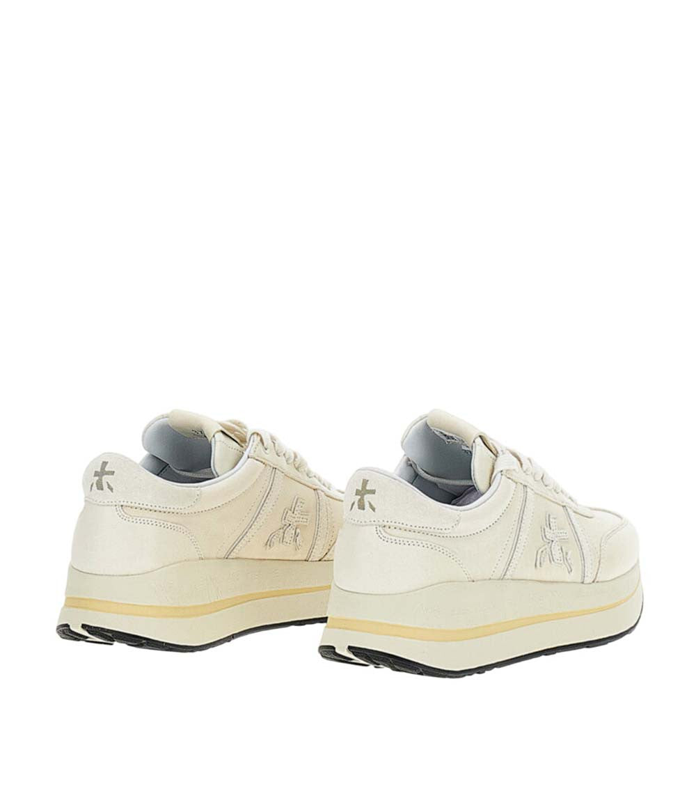 White Lace-up Sneakers 3