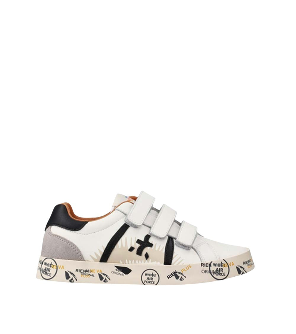 Girls White Lace-up Sneakers 1