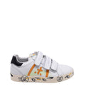 Kids White Leather Sneakers 1