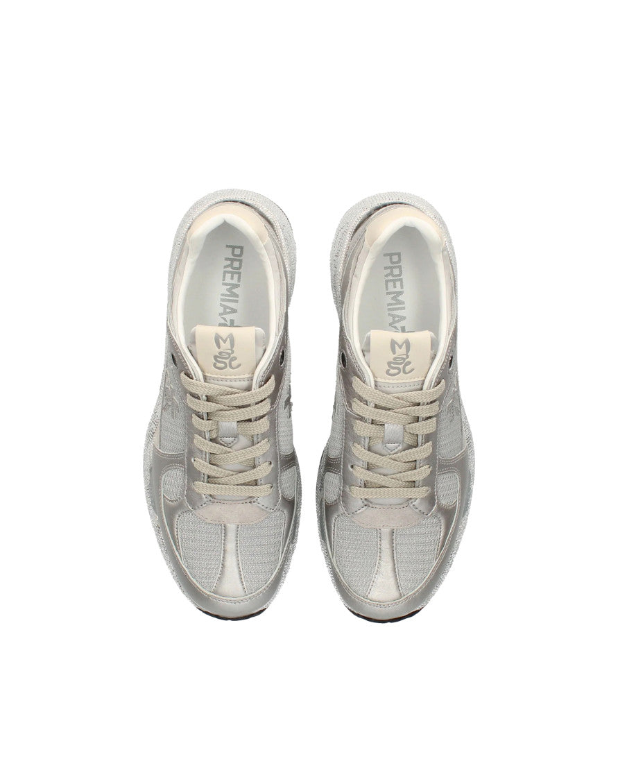 Silver Logo Sneakers 3