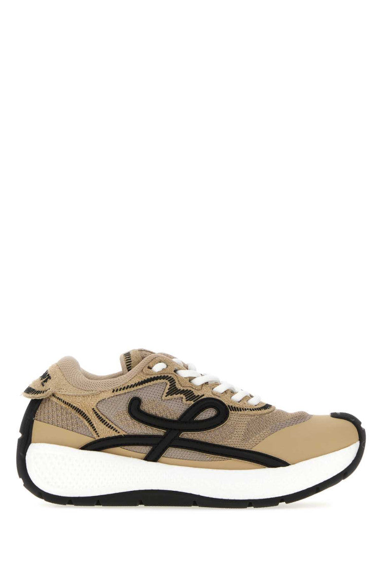 Beige Logo Sneakers 1