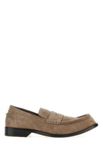 Beige Suede Slip-on Loafers 1