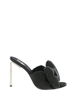 Black Slip-on Bow Heels 1