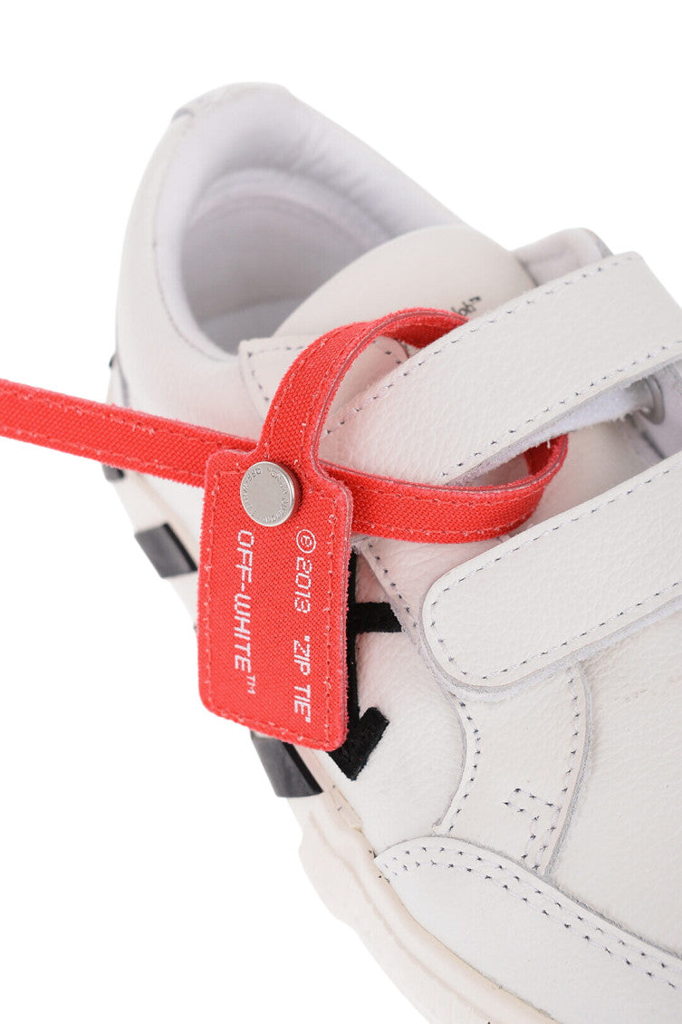 Boys White Leather Low-Top Sneakers 4