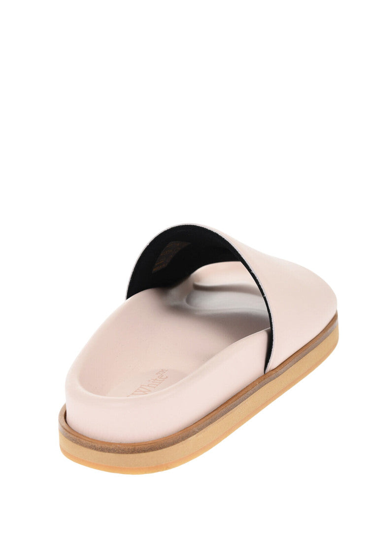 Pink Leather Slides 3