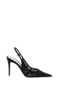 Black Lace Slingback Pumps 1