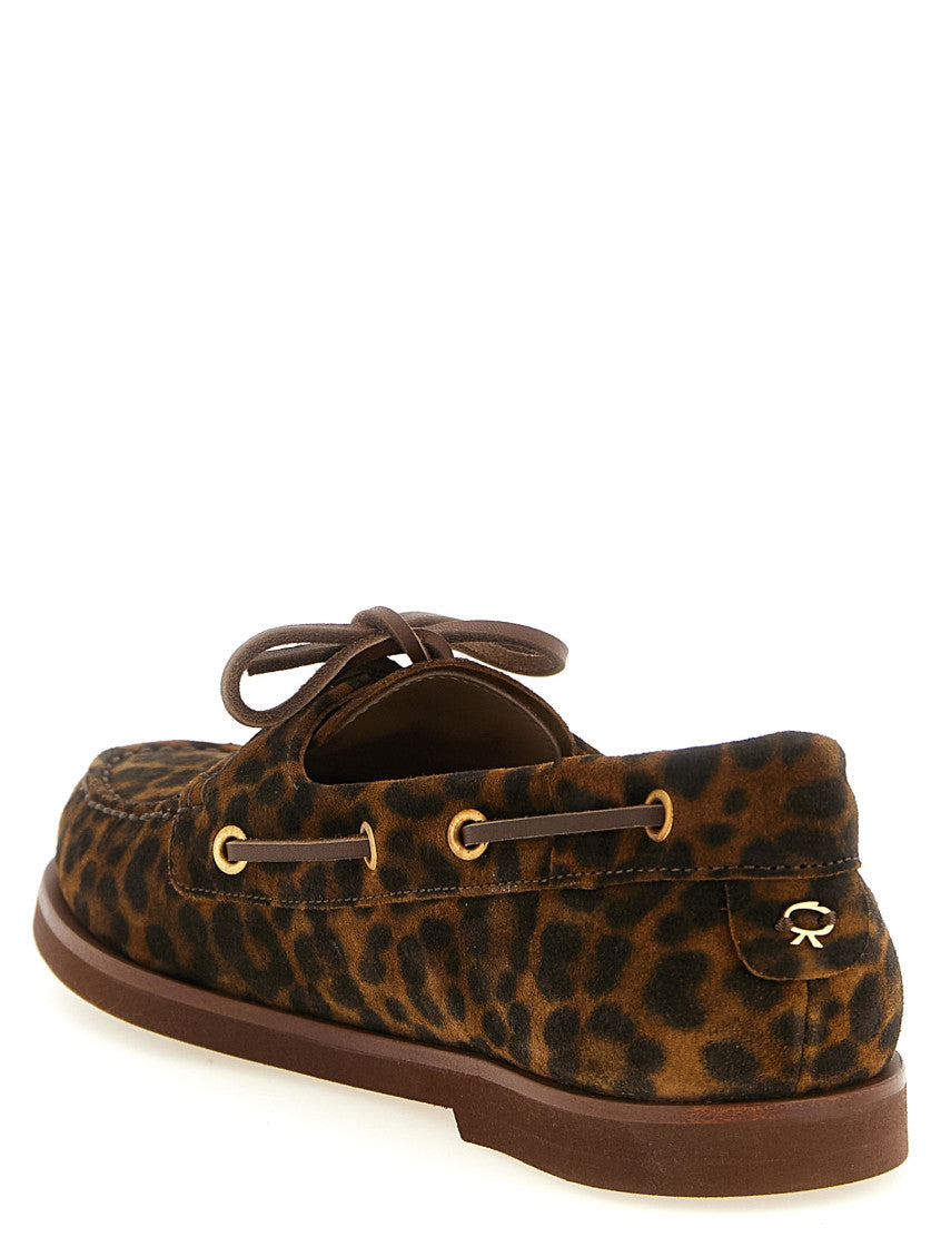 Leopard Print Lace Up Loafers 3