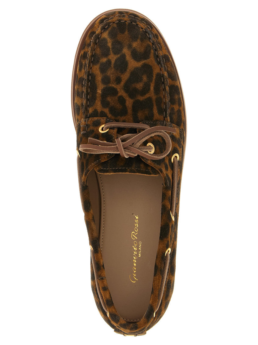 Leopard Print Lace Up Loafers 4