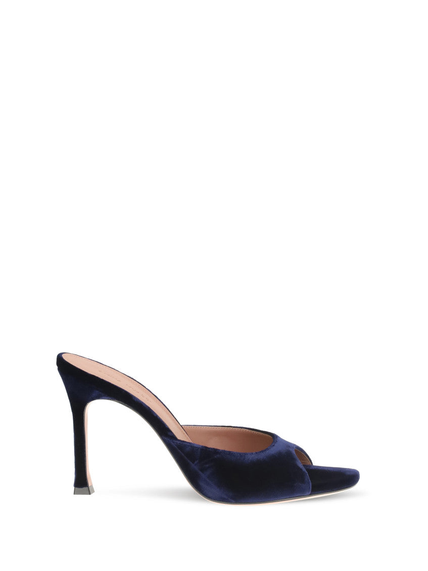 Midnight Blue Slip-on Heels 1