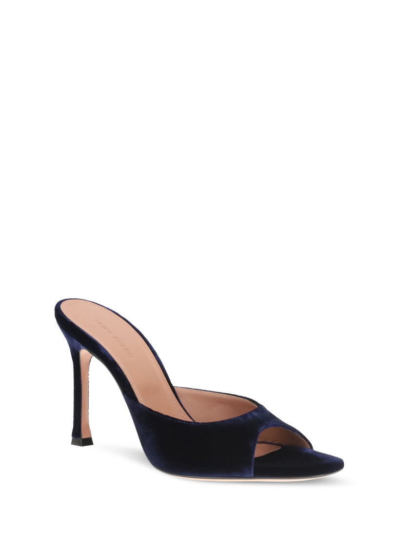 Midnight Blue Slip-on Heels 2