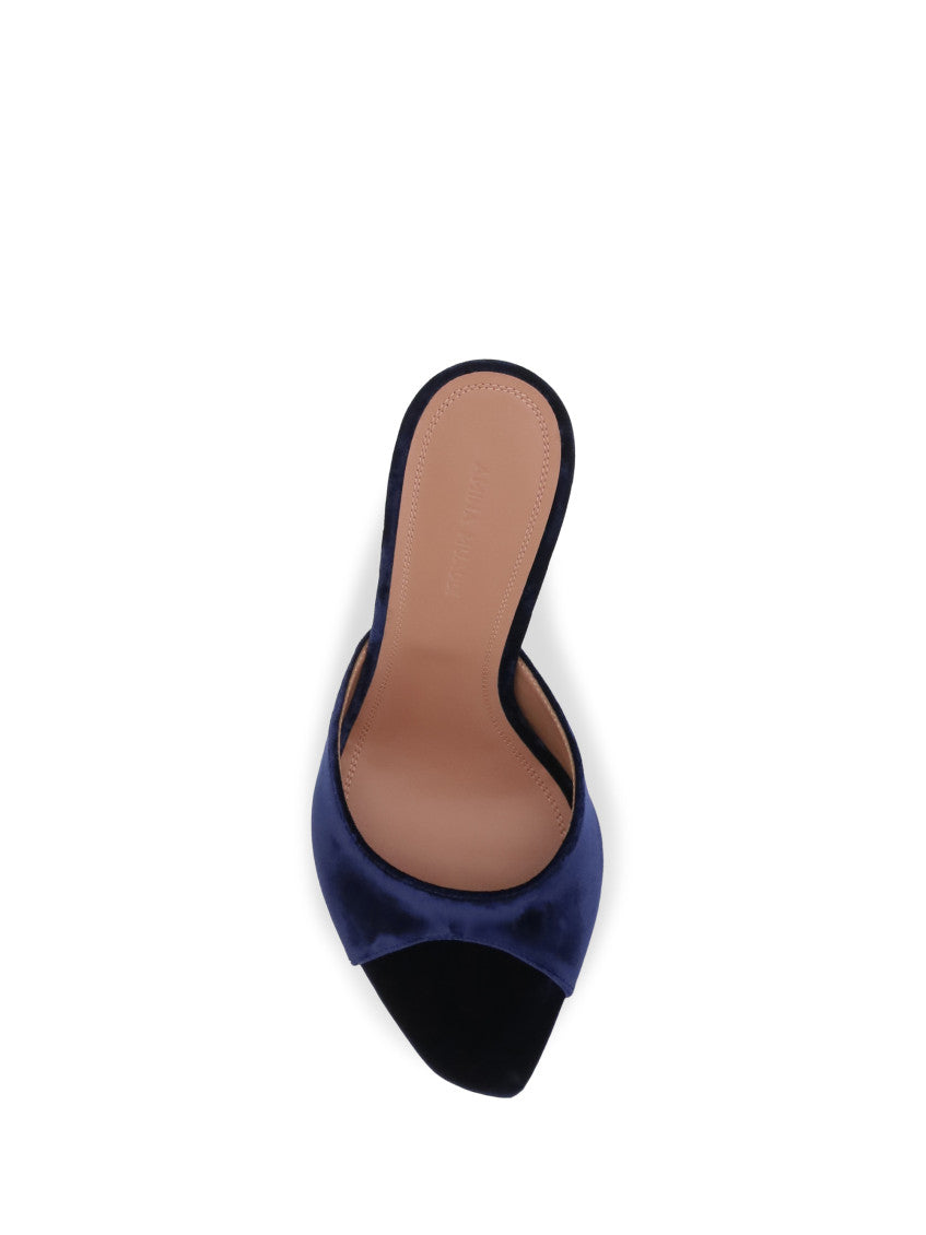 Midnight Blue Slip-on Heels 4