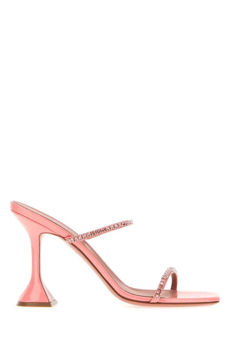 Pink Leather Gilda Heels 2