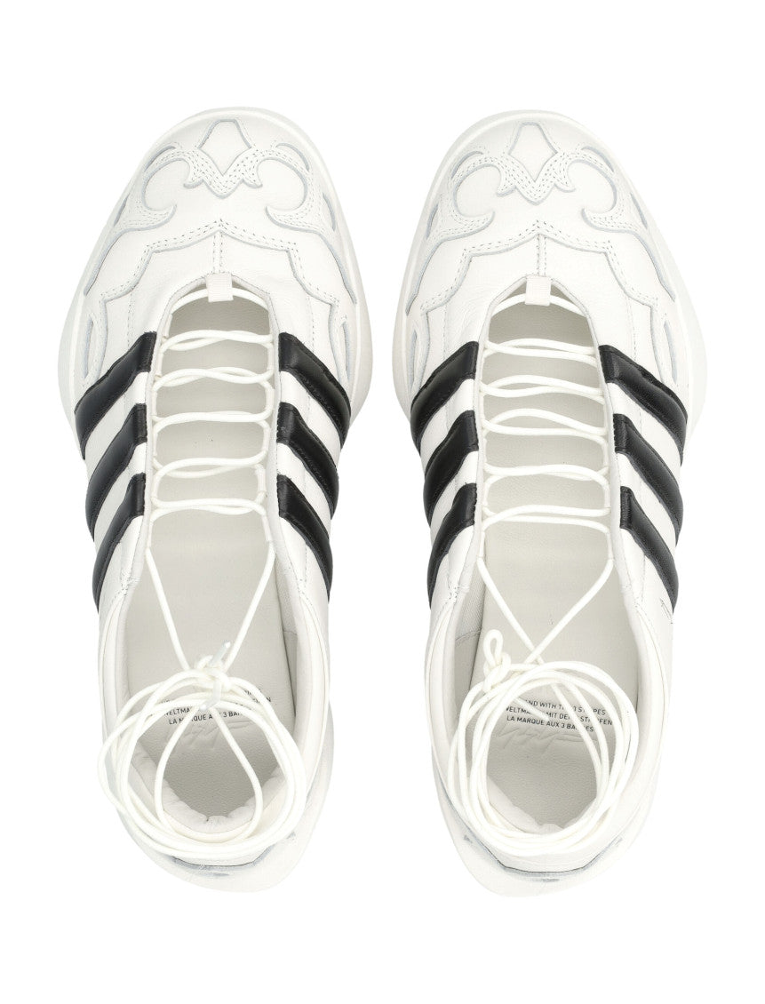 White Stripes Logo Sneakers 2
