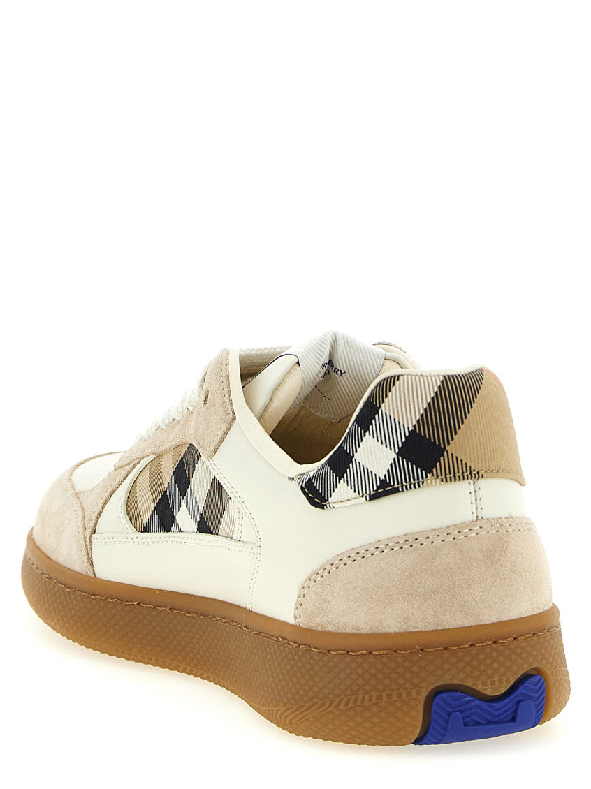 Beige Color Block Sneakers 3