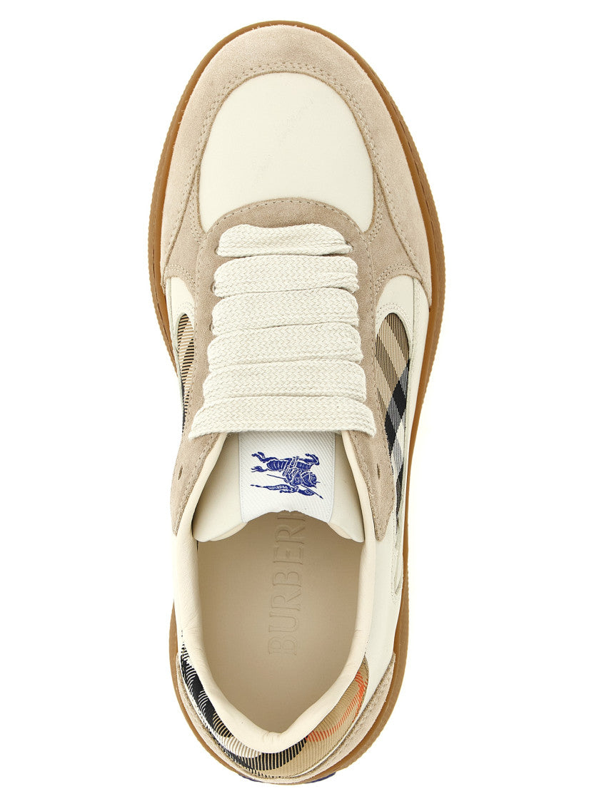 Beige Color Block Sneakers 4