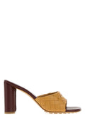 Brown Woven Mules 1