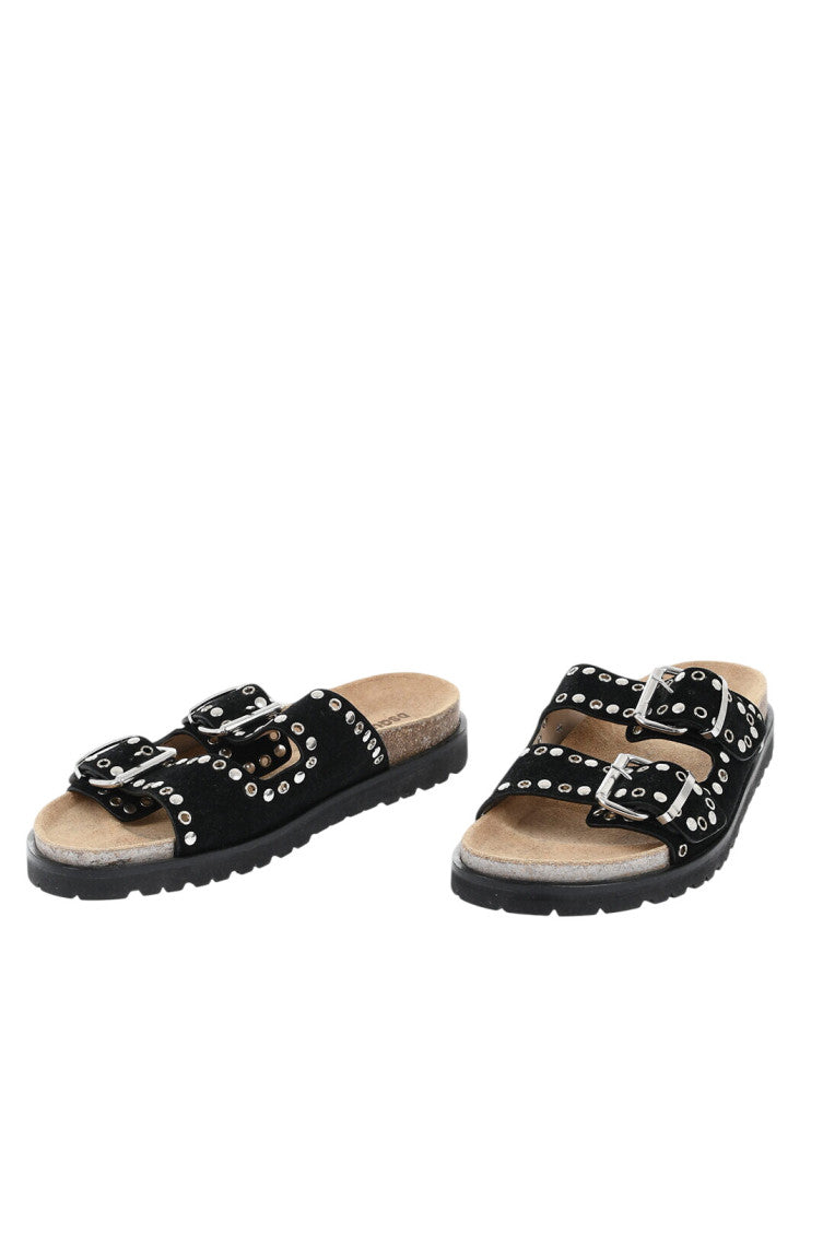 Black Suede Sandals 3