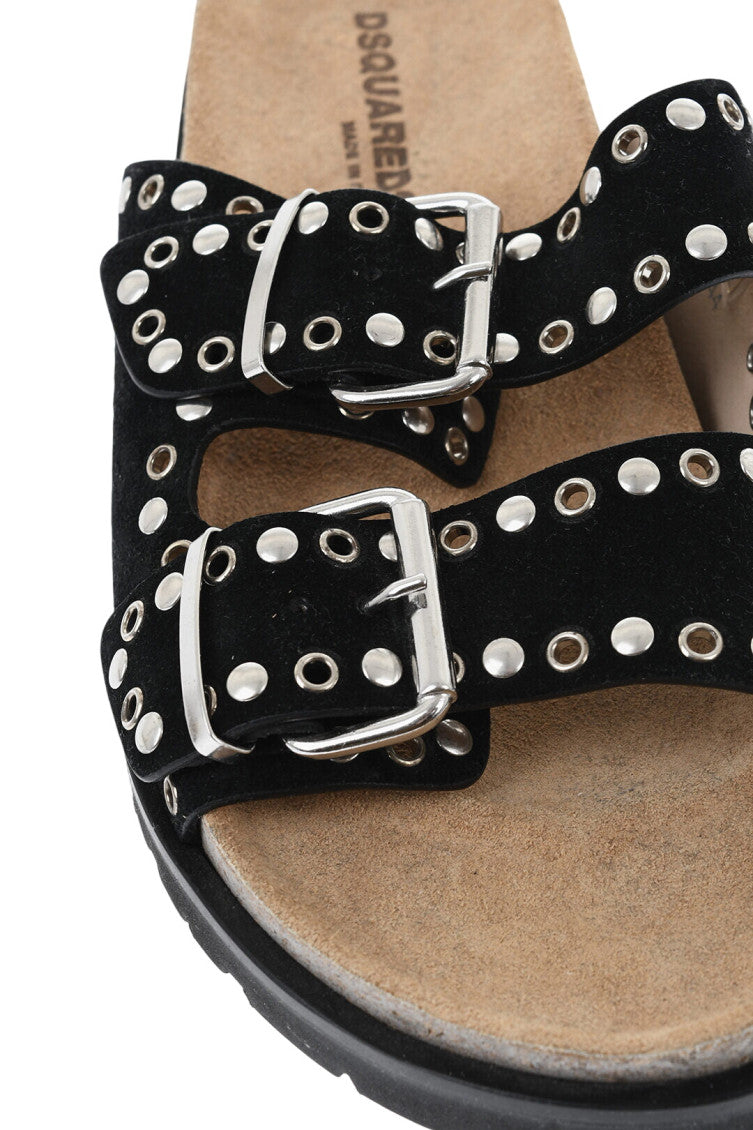 Black Suede Sandals 4