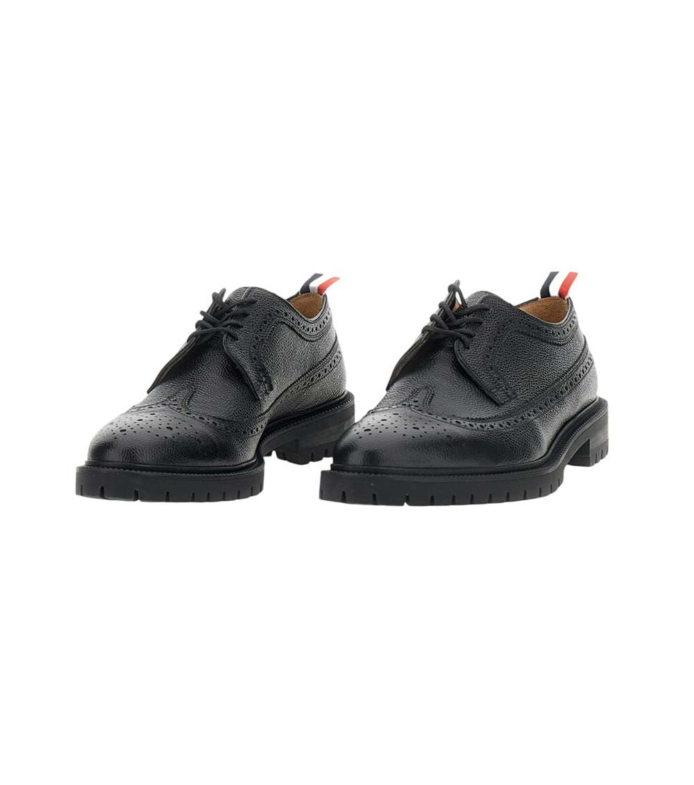 Black Embroidered Lace Up Shoes 2