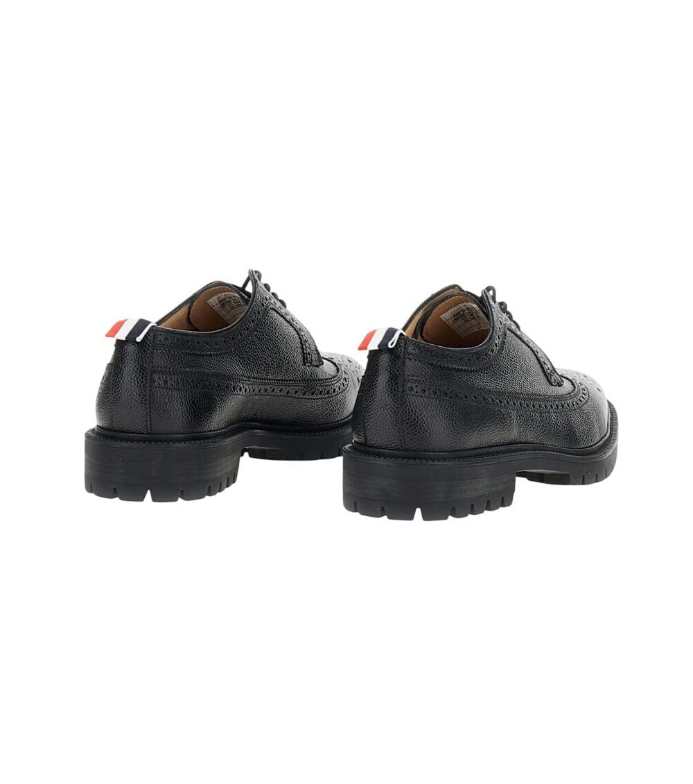Black Embroidered Lace Up Shoes 3