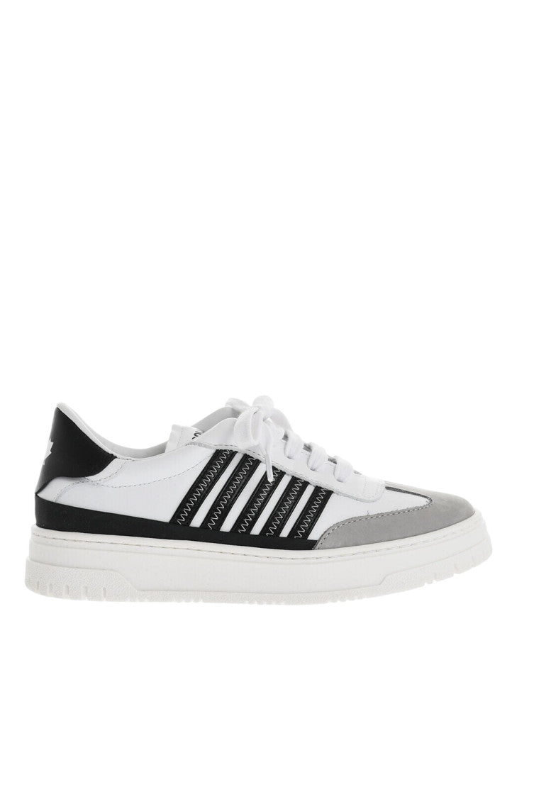 Boys White Low Leather Sneakers 1