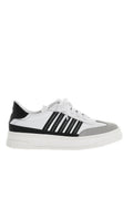 Boys White Low Leather Sneakers 1