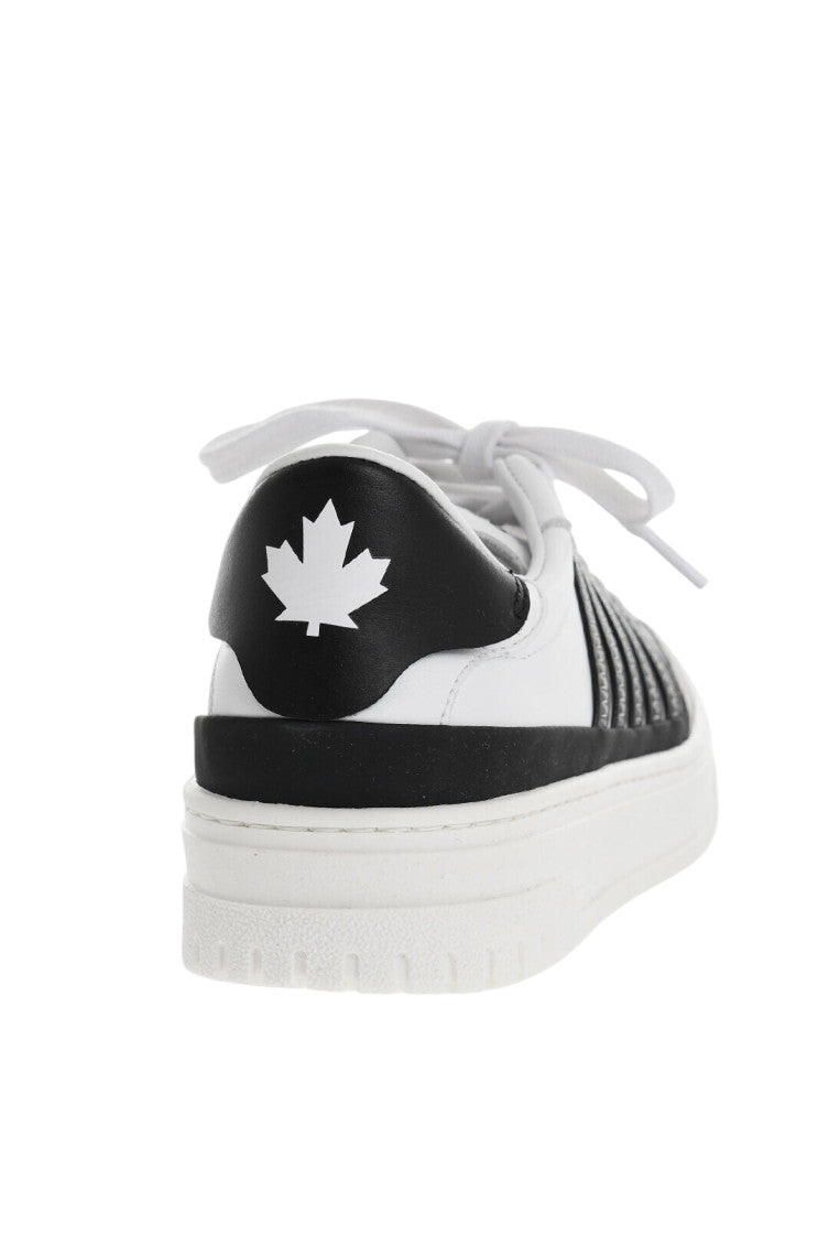 Boys White Low Leather Sneakers 3