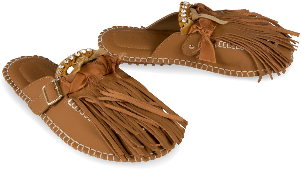 Brown Leather Mules 2