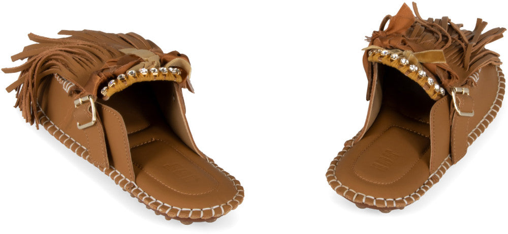 Brown Leather Mules 3