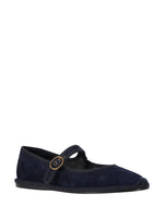 Navy Blue Suede Ballet Flats 1