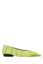 Pastel Green Suede Ballet Flats 1