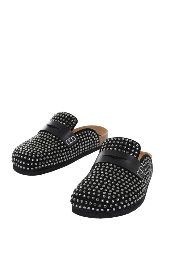Black Rockstud Mules 2