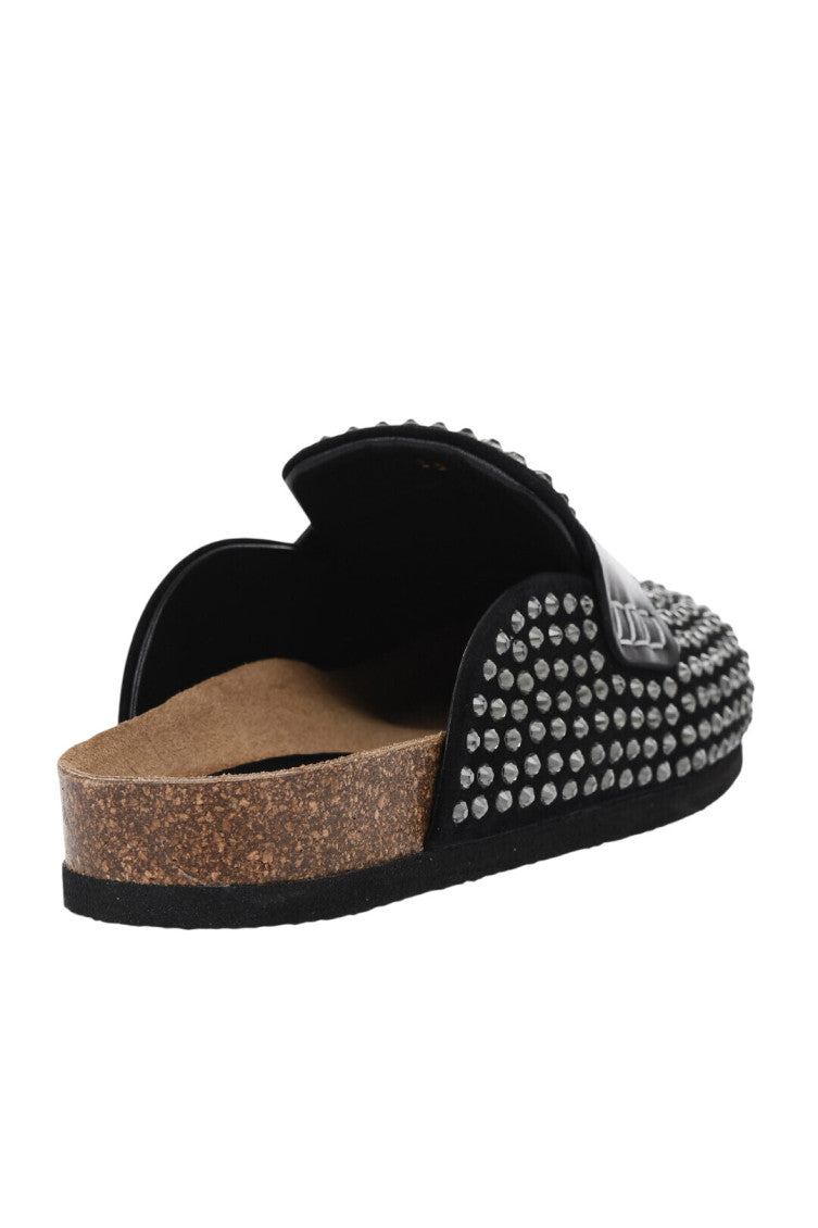 Black Rockstud Mules 3