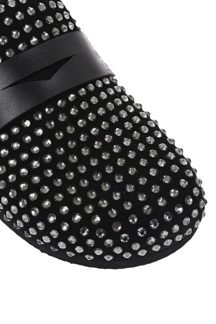 Black Rockstud Mules 4