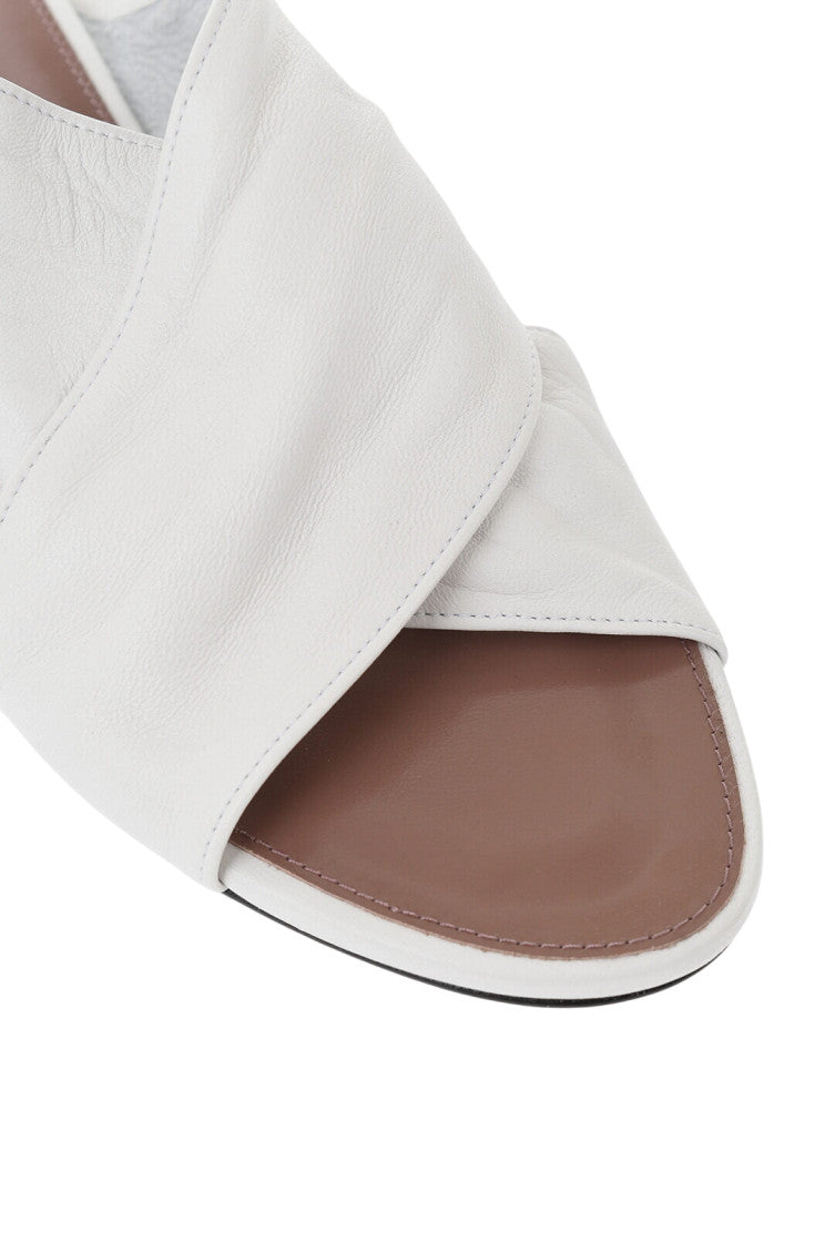 White Leather Sandals 4