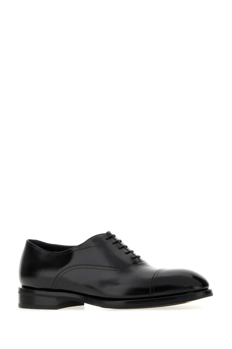 Black Leather Lace-up Shoes 2