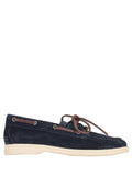 Dark Blue Lace-up Loafers 1