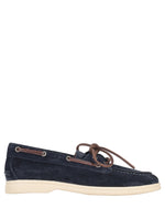 Dark Blue Lace-up Loafers 1