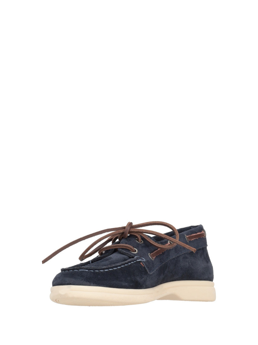 Dark Blue Lace-up Loafers 2