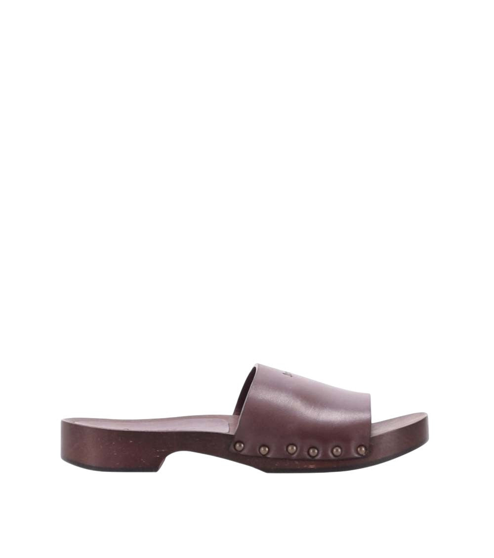 Dark Brown Leather Sandals 1