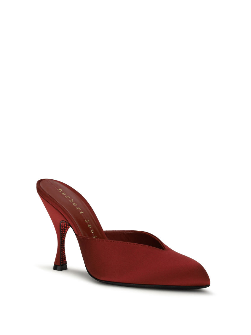 Red Slip-on Mules 2