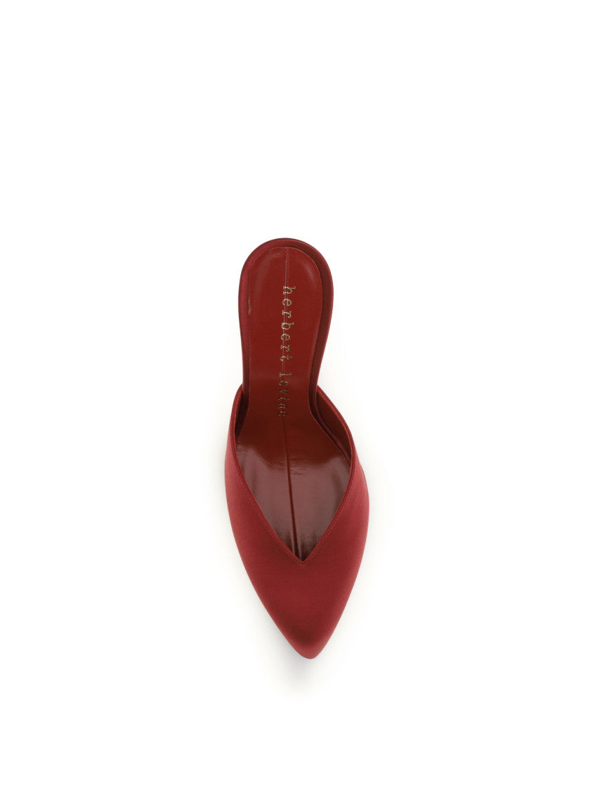Red Slip-on Mules 4