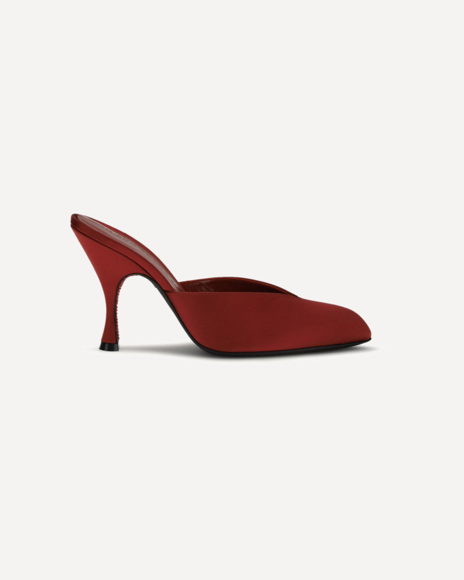 Red Slip-on Mules 5